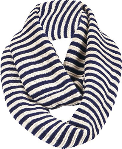 Schal Madeira-Loop zweifarbiger Strick- Loopschal Unisex Herbst/Winter (schwarz beige)