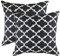 TreeWool Dekorativer Kissenbezug (45 x 45 cm, Schwarz & Weiß) Trellis Design 100% Baumwolle (2er Pack)
