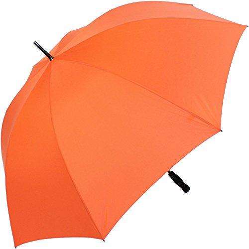 RS-Golfschirm Fiber-XXL extra groß und stabil mit Fiberglas-Streben- orange