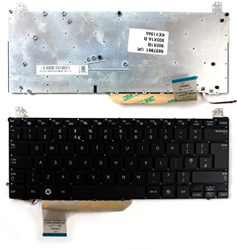 Power4Laptops Reino Unido Retroiluminada Negro Teclado de Repuesto para Ordenador portátil Compatible con Samsung 900X1B-A02