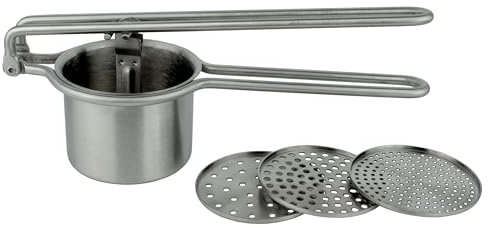 Potato Ricer Hygenic Stainless Steel 3 Multifunctional Blades Mashing Pureeing Juicing 12 cm x 28 cm x 10 cm