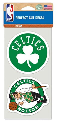 NBA Boston Celtics Perfect Cut Aufkleber (Set von 2), 10,2 x 10,2 cm
