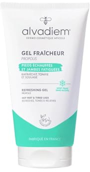 ALVADIEM Erfrischendes Gel 150 ml mit Propolis – Bei schweren Beinen & heißen Füßen – Intensiver Frische-Effekt mit Menthol, Arnika & Rosskastanie – Ohne Alkohol
