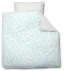 Bemini by Baby Boum 100HELLO75CP Bettwäsche/Wiege, Hello 75, 80/80 cm, jade