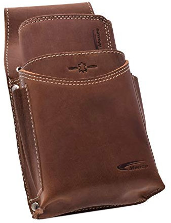 Menzo Profikellnerset 12 Monate GARANTIE! Kellnerbörse Kellnergeldtasche Kellnergeldbörse Leder doppelt genäht Cognac