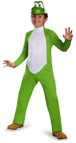 Disguise Yoshi Deluxe Costume, Official Nintendo Super Mario Costume, Kids Size Small (4-6)