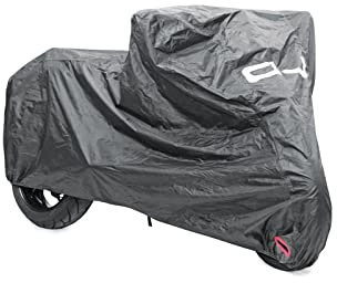 Oj jm10912 Bike Cover WL Abdeckung Motorrad aus beschichtetem Stoff wasserdicht mit verschweißten Nähten und Futter, schwarz, Größe M