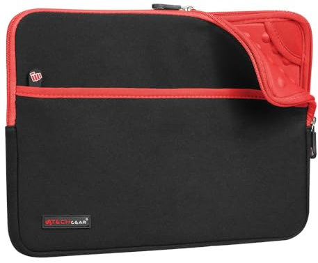 TECHGEAR Tablet Sleeve for Apple iPad Pro 13 (M4) 2024, iPad Air 13 (M3/M2), iPad Pro 12.9 [Also fits Magic Keyboard] Slim Neoprene Zipped Protective Sleeve Case Cover Anti-Shock Bubble Interior