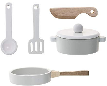 Bloomingville Spielset, weiß, Schimabaum Holz, 5er Set