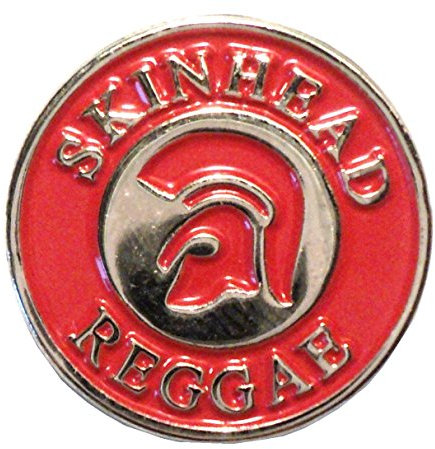 Skinhead Reggae Trojan Helm Rot MOD Scooter Metall Emaille Badge