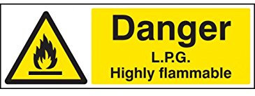 Caledonia segni 14427 G pericolo GPL altamente infiammabile cartello, 300 mm x 100 mm, plastica rigida