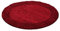 HomebyHome Teppich Rund Hochflor 120 cm Rund - Shaggy Runder Teppich Wohnzimmer Rot Extra Weich und Flauschig - Waschbarer Langflor Teppiche für Schlafzimmer, Küche, Flur - Carpet, Halı, Kilim