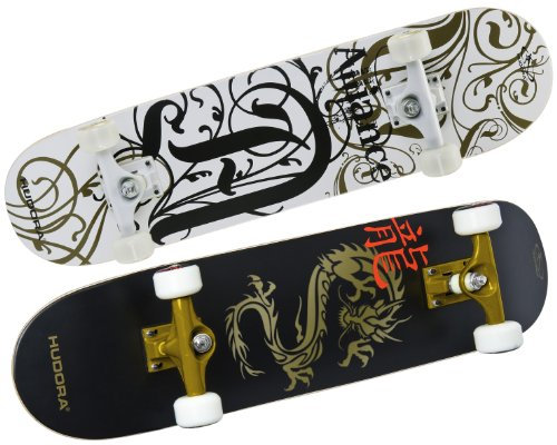 HUDORA 12730 Skateboard Skill ABEC 7, 100% kanadisches Ahornholz