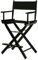 Casual Home Natur Rahmen Leinwand Regisseur Stuhl, Holz, Black Frame with Black Canvas, 61 cm (24 Zoll)