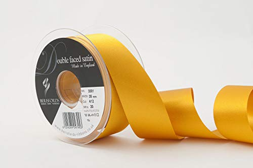 Berisfords Double FACE Poly Satin Ribbon, Topaz, 35 mm