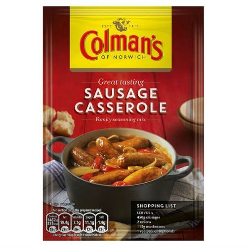 Colman's Sausage Casserole Recipe Mix 12 x 39g