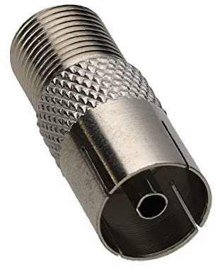 kenable F Type Connector Socket to RF Coax Aerial Female Adapter