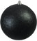EUROPALMS Dekokugel 20cm, schwarz, glitzer | Dekokugel aus Kunststoff für Innendekoration