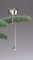 Glorex 6 7021 701 Kerzenhalter für Weihnachtsbaum, 20 cm, 1 Stück für Stövchen, silberfarben