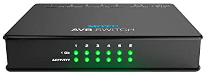 MOTU AVB SWITCH Switch AVB a 5 porte, Nero