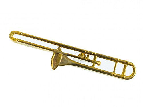 Miniblings Posaune Brosche Pin Anstecker Musik Orchester gold MINI | Statement am Revers, montiert in Berlin, mit Posaunist, ein kleines Detail mit Wirkung