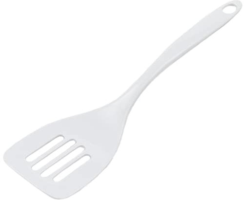 Chef Craft 19010 Basic Hard Plastic Melamine Slotted Turner/Spatula, White
