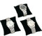 FindingKing 3 schwarze Samt-Uhren & Armband Kissen Schmuck Displays