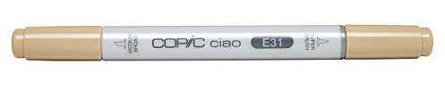 COPIC Ciao Marker Typ E - 31, Brick Beige, vielseitiger Layoutmarker, mit einer mittelbreiten und einer Brush-Spitze