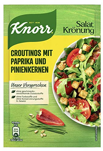 Knorr Salatkrönung Croutinos mit Paprika und Pinienkernen (1 x 25 g)