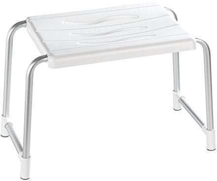 WENKO Duschhocker Secura Weiß, Wannenhocker, 120 kg Tragkraft