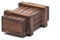 Casa Vivente Magische Geschenkbox aus dunklem Holz, Trickkiste für Geldgeschenke, Knobelspiel 10,5 cm x 6,5 cm x 4,5 cm