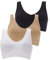 Boolavard The Ultimate Comfort Bra. Seamless Support Comfort Sport Stretch Action Leisure Black White (as8, Alpha, 3X_l, Regular, Regular)