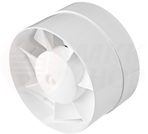 MKK Kanal Rohrventilator Ø 150 mm Kugellager Rohreinschub Ab-Zuluft Lüfter Rohr Ventilator leise Rohrlüfter