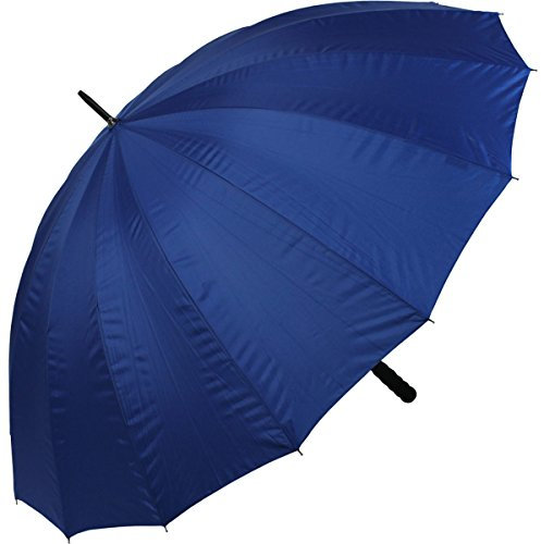 iX-brella - Leichter XXL Partnerschirm 16-teilig mit angenehmen Softgriff - Durchmesser 1,29 Meter - blau