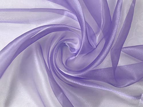 Organza Stoff Meterware am Stück - 150 cm Breite - (Flieder)