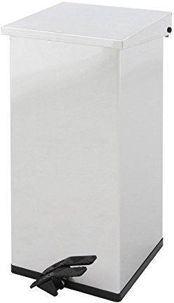 Hygiene-shop Top-Select Carro-Kick Feuerfester, Tritt-Mülleimer 55 Liter, Farbe:Edelstahl