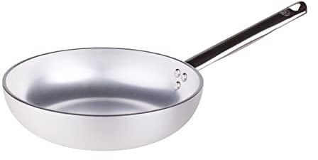 Pentole Agnelli ALMR1111B24 Bandeja alta para saltar, aluminio, plata, 24 cm