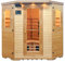 Cabine infrarouge Malmö en bois massif avec radiateurs en céramique - Cabine d’angle pour 4 personnes - ArtSauna