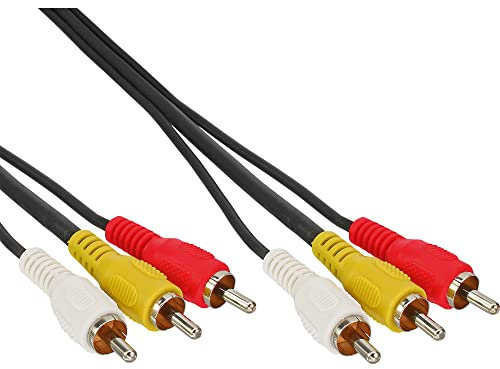 InLine 89605 Cinch Kabel, Audio/Video 3x Cinch, Stecker / Stecker, 5m