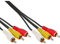 InLine 89605 cable de audio y video - Cable AV (5m, 3 x RCA, Macho/Macho) Negro