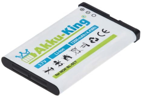 Akku-King Akku kompatibel mit Nokia BL-5CT - Li-Ion 1200mAh - für 5220, 5630 XpressMusic, 6303, 6700 Classic Illuvial, 6730