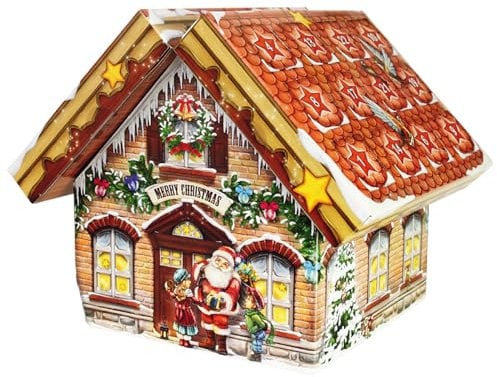 ROTH Räucherkegel-Adventskalender Räucherhaus gefüllt mit 24 verschiedenen Räucherkerzen, Räucherkerzchen-Kalender für die Vorweihnachtszeit