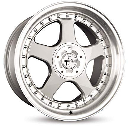 KESKIN KT1 SILVER LIP POLISH 10x18 ET35 5.00x112.00 Hub Hole 72.60 mm - Alu felgen