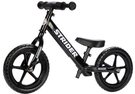 Strider - 12 Sport Balance Bike, von 18 Monaten bis zu 5 Jahren, schwarz
