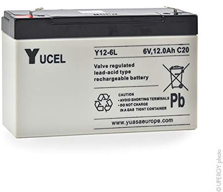 Yucel - Sealed lead acid battery YUCEL Y12-6L 6V 12Ah F6.35
