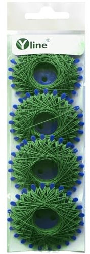 Yline - 4 Sterne a. 20 m Sternzwirn Baumwolle, Sternchenzwirn Stern - Zwirn, 2850-06 (dunkel grün)