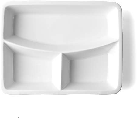 Holst Porzellan/Germany GVP 078 Plato 23 x 18 cm con 3 compartimentos, blanco, 23 x 17.5 x 3.6 cm