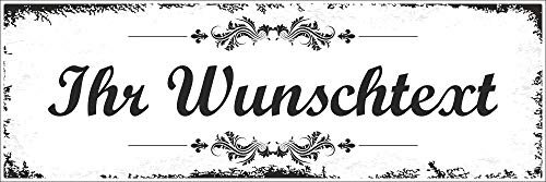 Vintage personalisierbares Holzschild mit Wunschtext – Vintage Design 30x10 cm | MDF-Holz 6 mm | Individuelle Geschenkidee & Dekoration für Zuhause, Büro oder Geschäft