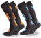 Occulto 2 Paar DAMEN SKISOCKEN mit POLSTERUNG in verschiedenen Farben, THERMO WINTERSOCKEN für SKI und SNOWBOARD 1 Paar Schwarz | 1 Paar Weiß 39-42