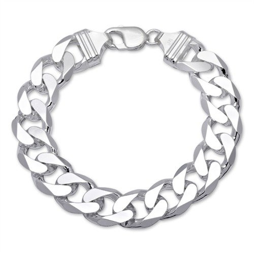 925 Silber Panzerarmband für Herren 15mm PA0150 von JEWLIX